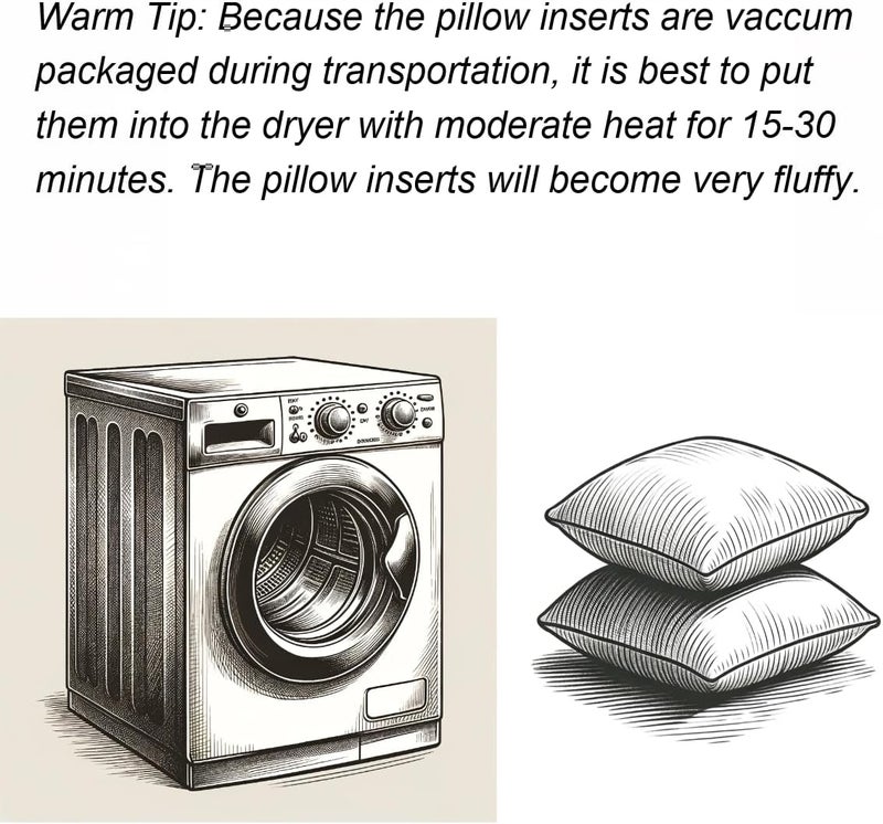 Calibrate Timing Plush and Durable Throw Pillow Inserts - 18 x 18 inches Set of 8, Hypoallergenic Polyester Fiber Fill - Perfect for Decorative Cushion Covers, Sofa and Bed Accent - Image 3